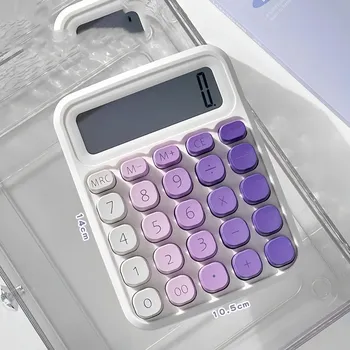 Kancelářská technika Barevná stolní kalkulačka s velkým displejem | kalkulačka, kancelářské potřeby - BÍLÝ
