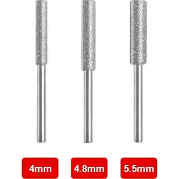 Diamantový brousek na pilový řetěz 3ks | brousek, ostřička - Stříbrná sada