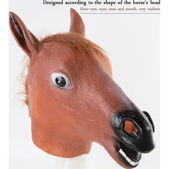 Karnevalová maska Koňská hlava latexová maska na halloween | maska, kostým