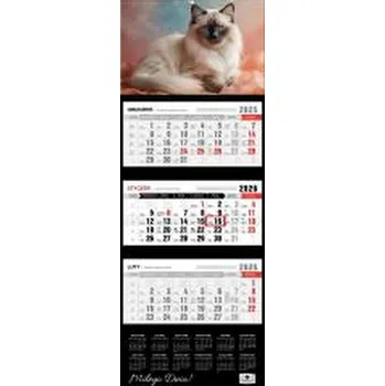 Kalendář Kalendarz 2026 trójdzielny premium kot