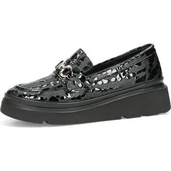 Dámské mokasíny ETIMEĒ dámské kožené polobotky - černé