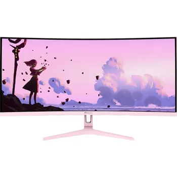 Monitor AROZZI NOVA herní monitor 34" 34T2K165 Pink/ LED/ 3440x1440/ 165Hz/ VA/ 4000:1/ 1ms/ 2xHDMI/ 2xDP/ růžový