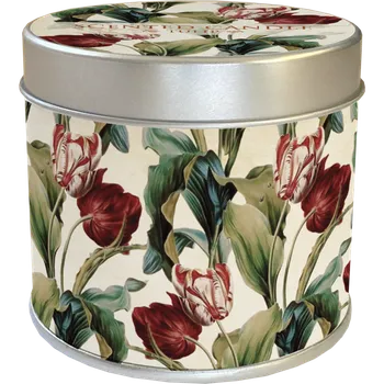 Svíčka Vonná svíčka v plechové dóze Tulips
