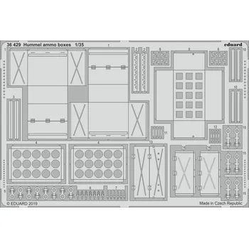 Plastikový model Eduard 1/35 Hummel ammo boxes (TAMIYA)