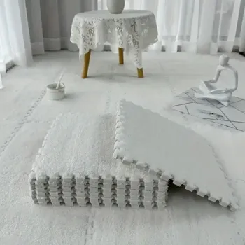 Koberec Dětský pěnový koberec puzzle s výplní | dětský koberec, herní podložka - Bílá , 12 ks