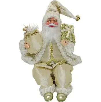 Vánoce Vánoční santa figurína dekorace | vánoční dekorace, vánoční panenka - Béžový