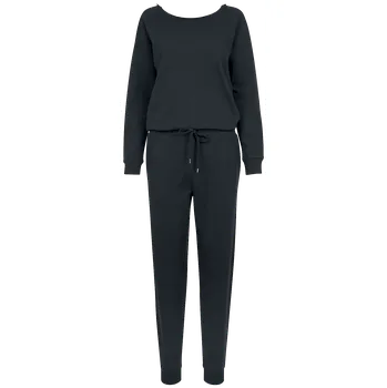 Dámský overall Overal z Urban Classics - Ladies Long Sleeve Terry Jumpsuit - Ženy - černá