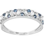 Zlatnictví U Kostela Zlatý prsten s bílými a modrými zirkony 2339bm 52 4621-24717872