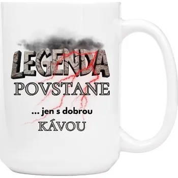 Hrnek velký s potiskem Legenda povstane jen s dobrou kávou