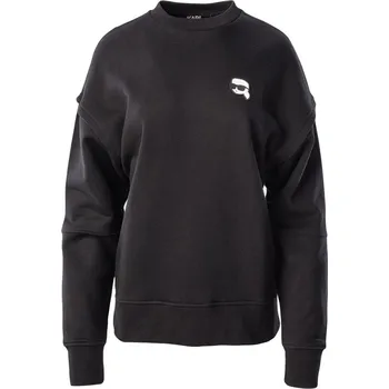 Dámská mikina Dámská Mikina KARL LAGERFELD IKONIK 2.0 RELAXED FIT SWEAT 230W1822-999 – Černá S