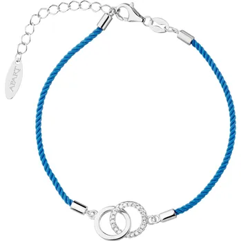 Náramek Náramek s prvky ze stříbra a zirkony - kroužky - AP540-9896