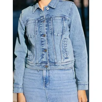 Dámský kabát Sinsay - Džínová bunda - modrá - 784FI-50J - 784FI-50J-XS