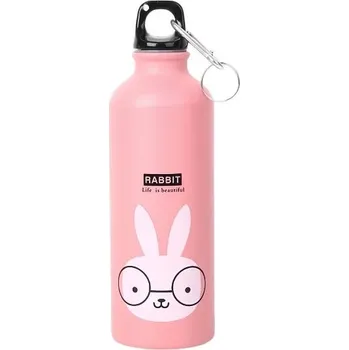 Hliníková sportovní láhev s roztomilým motivem | sportovní láhev, láhev na vodu - Králičí