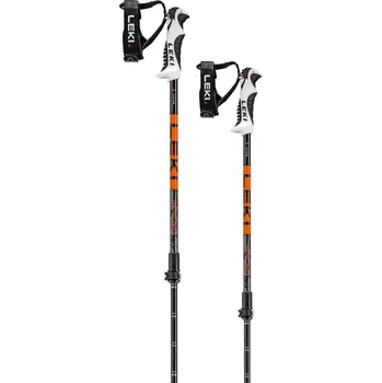 Sjezdová hůlka Leki Drifter Vario S - black/dark anthracite/neonorange 90-120