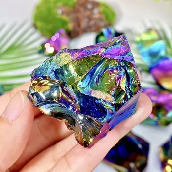 Sběratelství Přírodní surový krystal barevný kámen | krystal šperk - Aura Obsidian , 20–50 g