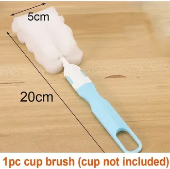 Velká sportovní láhev na vodu 2l s brčkem | láhev flaška - 1 ks štětec na hrnky