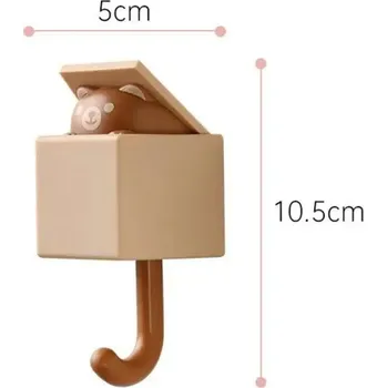 Věšák Roztomilý nalepovací věšák s kočkou | věšák, háček - 03