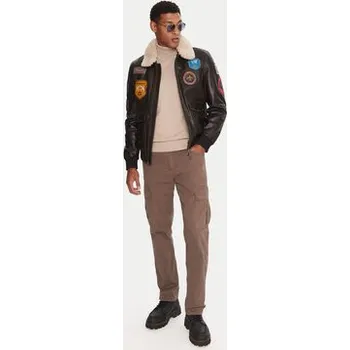 Pánská casual bunda Milestone Kožená bunda MSMatti 531070 60400 Černá Regular Fit 56