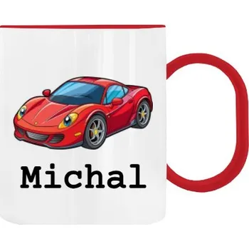 Dětský hrnek plastový s potiskem Auto s jménem do školky