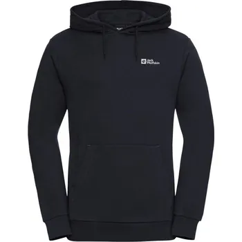 Pánská mikina Pánská mikina Jack Wolfskin ESSENTIAL HOODIE M XL Tmavě modrá, Bílá