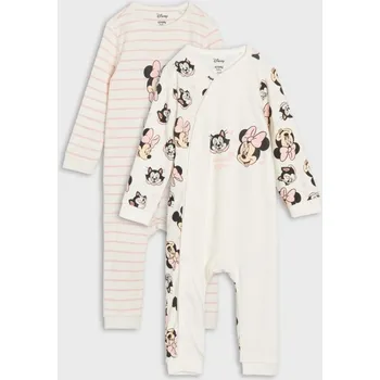 Sinsay - Sada 2 overalů Minnie Mouse - krémová - 141FT-01X - 141FT-01X-56