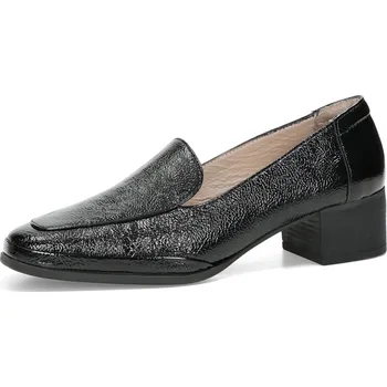 Dámské polobotky ETIMEĒ dámské kožené polobotky - černé