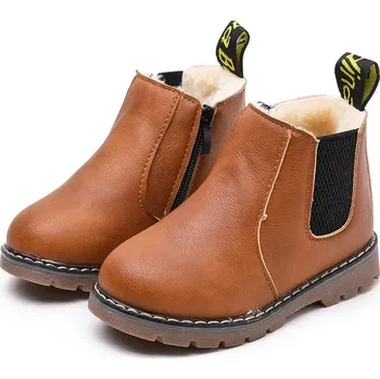 Chlapecká zimní obuv Dětské kotníkové boty – podzimní, na zip Velikost: 32, Barva (Varianta): Brown-fur