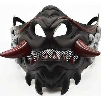 Karnevalová maska Demon warrior hannya halloween maska | maska cosplay - J632-černá