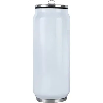 Termohrnek Nerezový termo kelímek s brčkem | kelímek, hrnek - Bílý , 350ml