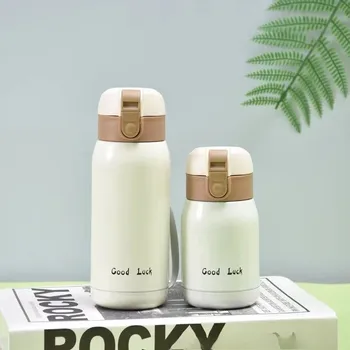 Termoska Mini nerezová termoska na kávu 200ml/350ml | mini termoska, cestovní hrnek - Béžový , 200ml