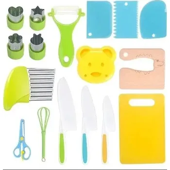 Dětská sada plastových nožů do kuchyně 17 ks 19 cm