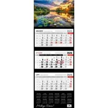 Kalendář Kalendarz 2026 trójdzielny premium mazury