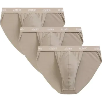 Pánské spodní prádlo Pánská tanga 3 pack 1582 beige - Atlantic Béžová S