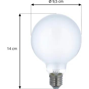 Lampička LUUMR Smart LED žárovka sada 2 žárovek E27 G95 7W matná Tuya matná bílá