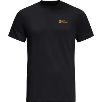 Pánská móda Pánské triko Jack Wolfskin ESSENTIAL T M XL Černá, Žlutá