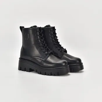 Dámská zimní obuv Dámské Boty KARL LAGERFELD KOMBAT KC MID LACE BOOT KL45350-000 – Černá 37