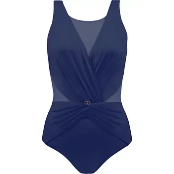 Dámské plavky Dámské jednodílné plavky Fashion 7 1006V 17 - SELF tmavě modrá 4XL