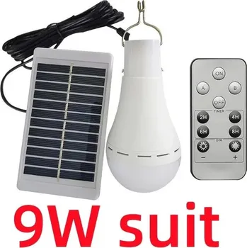 Venkovní osvětlení Solární LED světlo s dálkovým ovládáním | solární světlo, nouzové světlo - 9w-sada