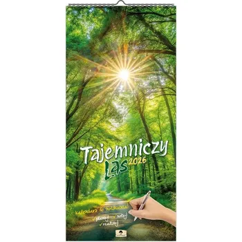 Kalendář Kalendarz 2026 paskowy szeroki tajemniczy las