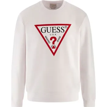 Pánská mikina Pánská Mikina GUESS AUDLEY CN FLEECE M2YQ37K6ZS1-G011 – Bílá XL