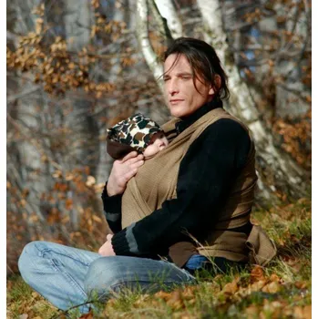 Šátek Storchenwiege 4,1 m Leo cafe