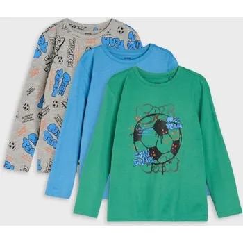 Sinsay - 3 balení triček s dlouhým rukávem - zelená - 899GE-77X - 899GE-77X-116