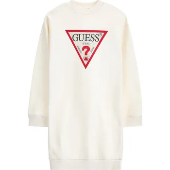 Dámské šaty Dětské Šaty GUESS FRENCH TERRY LS DRESS J3YK20KA6R3-G012 – Béžová 12