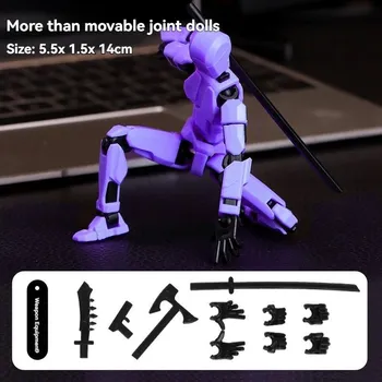 Figurka 3d robot pohyblivá figurka pro děti | hračka, figurka - fialová