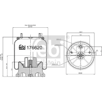 Mech, pneumatické odpružení FEBI BILSTEIN 176620