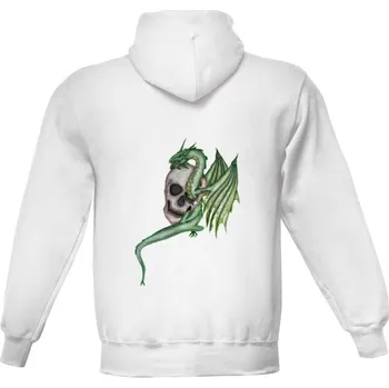 Pánská mikina Pánská mikina s kapucí s potiskem Lebka s drakem pánské