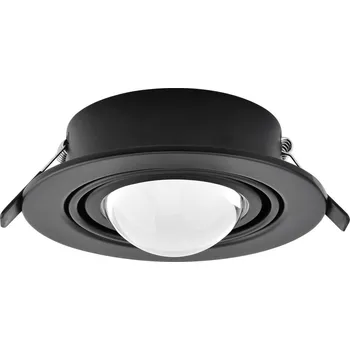 Lampička Vestavné bodové svítidlo Lindby Jyla, černé, 4 200 K, Ø 13 cm, čočka - Světelný zdroj - Ø 7,5 cm, délka 4,1 cm černá 1 x 4,8 W LED