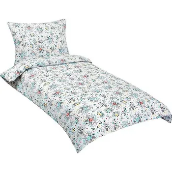 Povlečení Bellatex Povlečení krep 80/882 pomněnky na šedé 140 × 200, 70 × 90