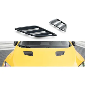 Tuning Maxton Design výdechy kapoty pro Ford Focus RS Mk3, černý lesklý plast ABS