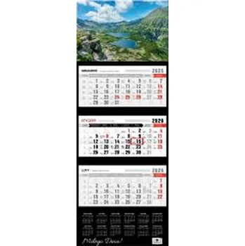Kalendář Kalendarz 2026 trójdzielny premium tatry